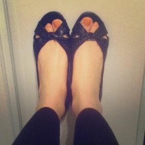 Seychelles peep toe cutout flats heels